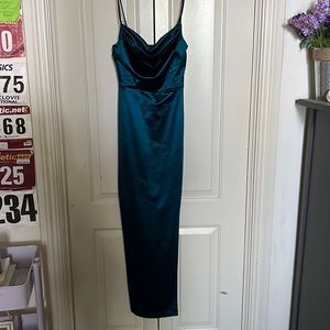 Teal blue formal dress